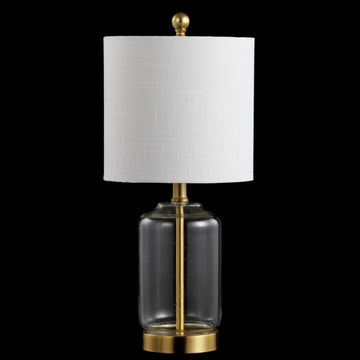 Duncan 20.5" Glass/Metal LED Table Lamp - JONATHAN Y